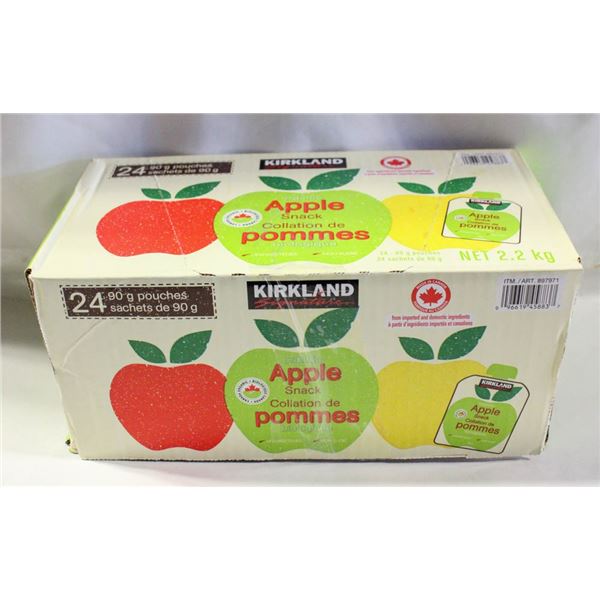NEW 22 X 90G KIRKLAND ORGANIC APPLE SNACK