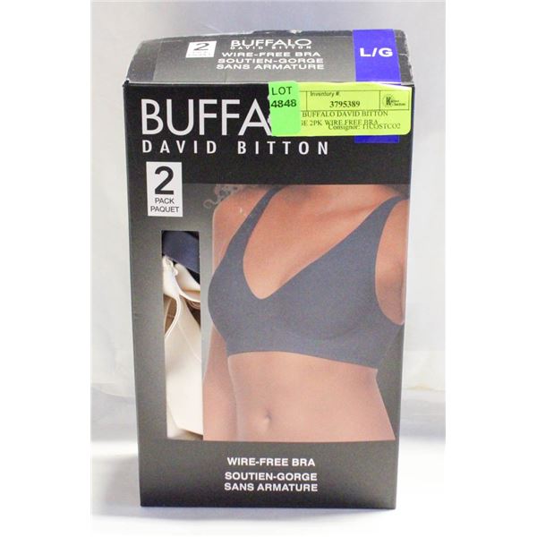 NEW BUFFALO DAVID BITTON LARGE 2PK WIRE FREE BRA