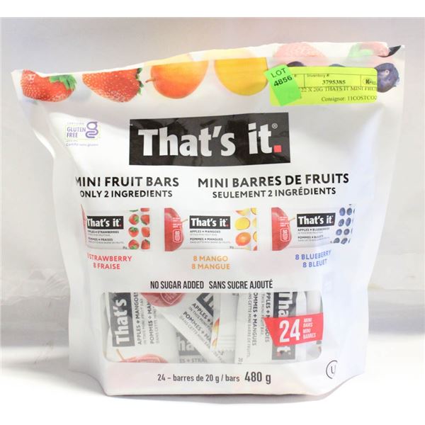 NEW 22 X 20G THATS IT MINI FRUIT BARS