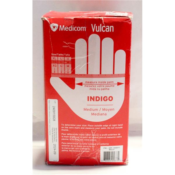 NEW W BOX MEDICOM VULCAN NITRILE GLOVES 150CT