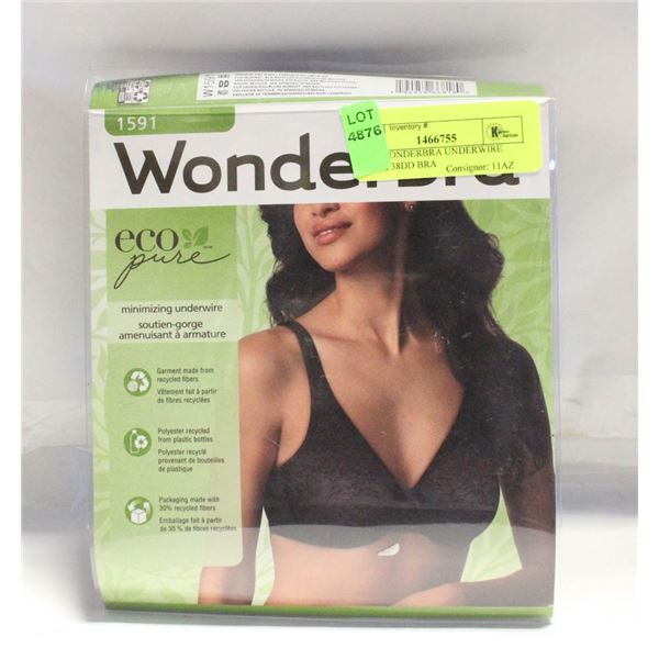 NEW WONDERBRA UNDERWIRE BLACK 38DD BRA