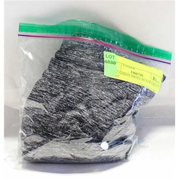 NEW ADIDAS SMALL BLACK GREY T SHIRT