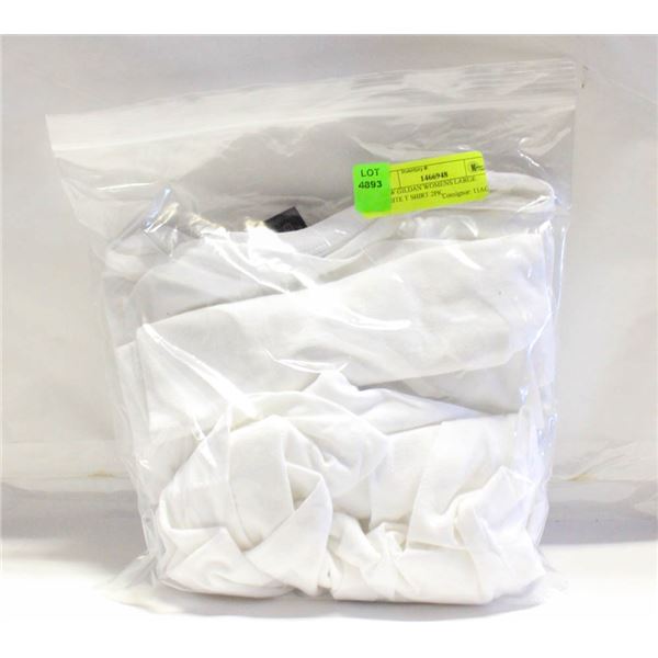 NEW GILDAN WOMENS LARGE WHITE T SHIRT 2PK