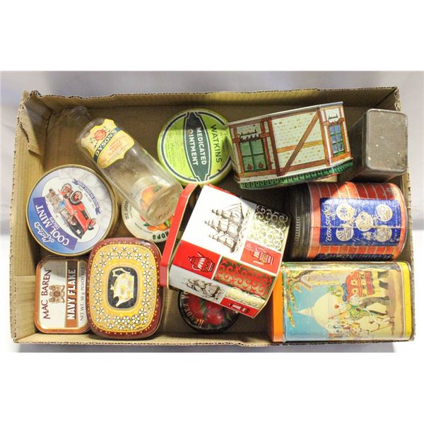 LOT OF VARIOUS VINTAGE TINS