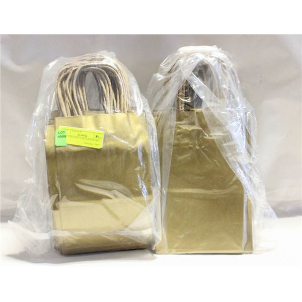 NEW GOLD BOUTIQUE BAGS 2X25