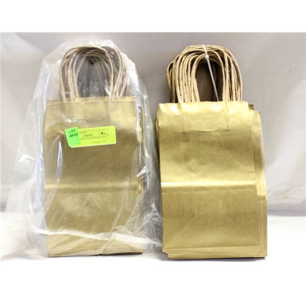 NEW GOLD BOUTIQUE BAGS 2X25