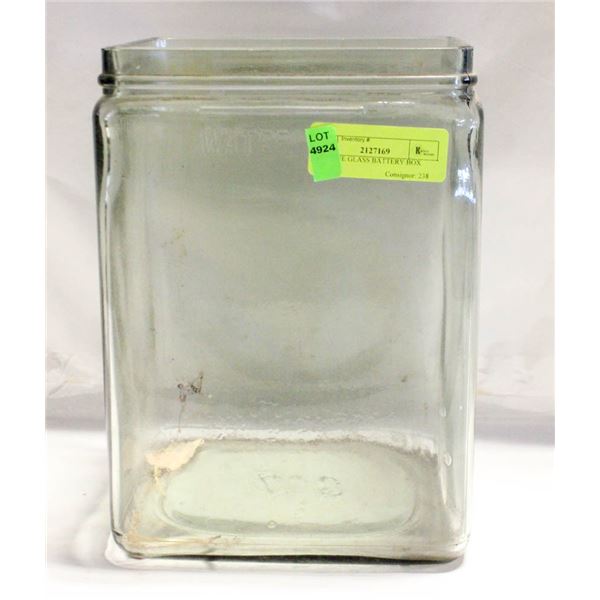 ANTIQUE GLASS BATTERY BOX
