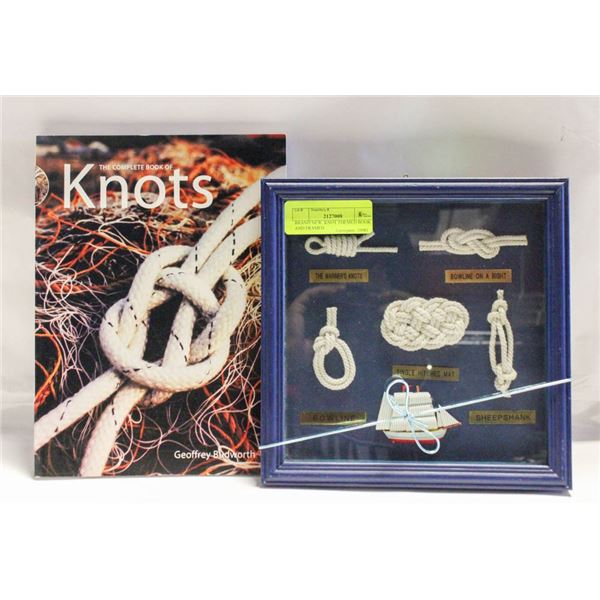 BRAND NEW, KNOT THEMED BOOK AND FRAMED