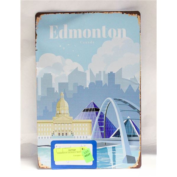 EDMONTON TIN WALL SIGN