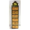 Image 1 : 6 DRAWERED HAND-PAINTED CABINET, SIZE 16” IN