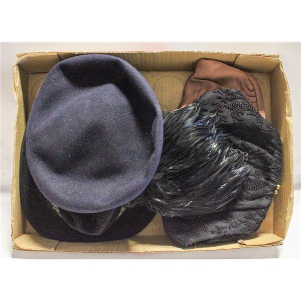 VINTAGE PURSES AND VARIOUS STYLE HATS