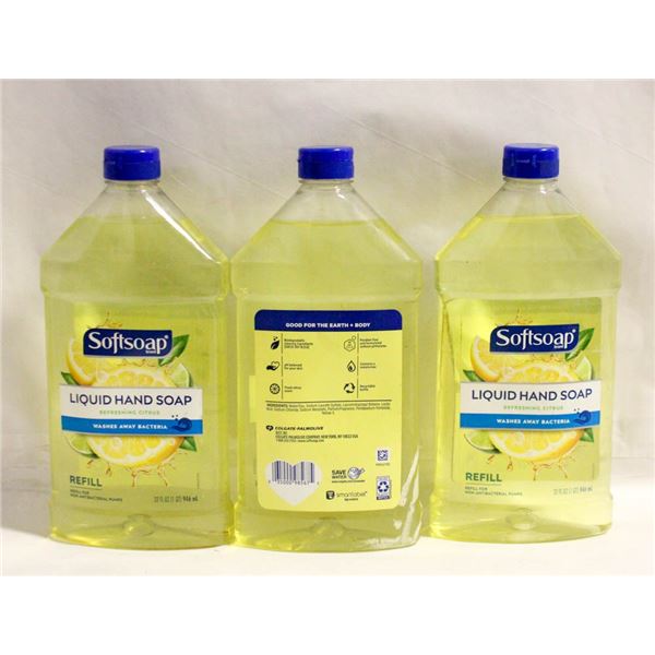 LOT OF 3 SOAFTSOAP 946ML X3