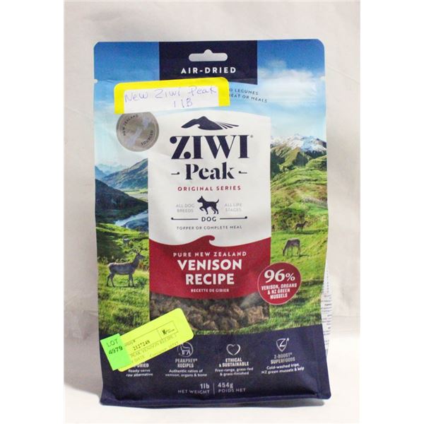 NEW ZIWI PEAK VENISON RECIPE 1 LB EXPIRY DATE
