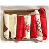 Image 1 : CHRISTMAS LINENS, RED & CREAM RUNNERS,