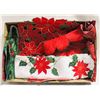 Image 1 : CHRISTMAS LINENS, ALL RED POINTSETTA THEME, RUNNER