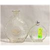 Image 1 : 2 CLEAR GLASS DECANTERS - KENTUCKY  TAVERN RAINBOW