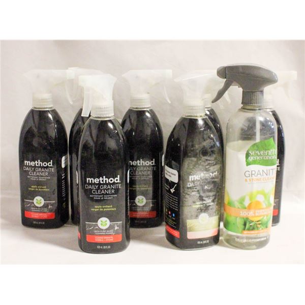 LOT OF 8 GRANITE CLEANERS