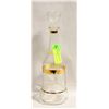 Image 1 : VINTAGE MOSER CLEAR CUT GLASS DECANTER WITH GOLD
