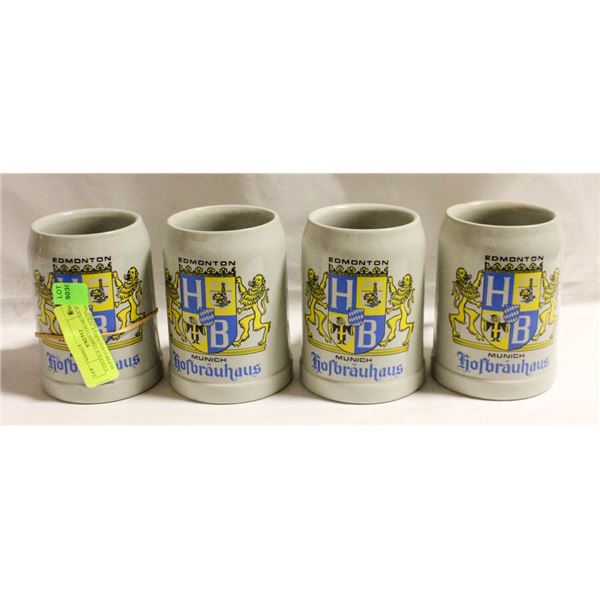 4 VINTAGE EDMONTON MUNICH HOFBRAUHAUS BEER STIENS