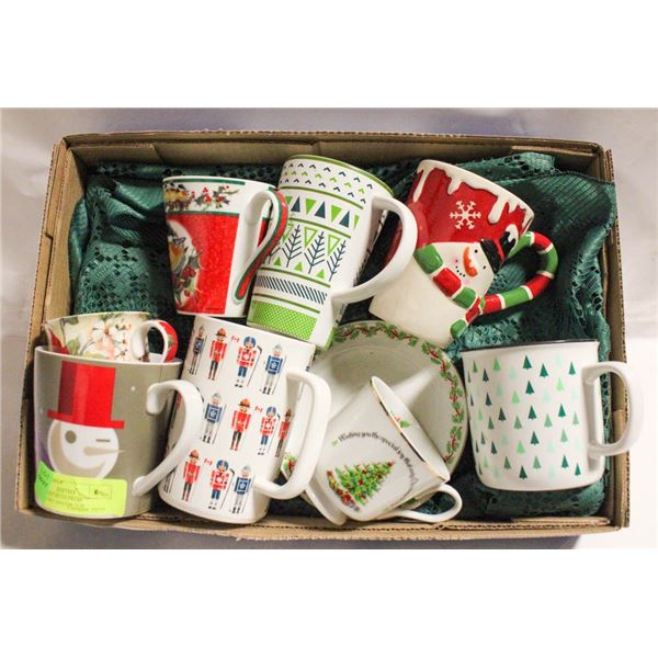 CHRISTMAS MUGS FROM STARBUCKS, DAVIDS TEA,