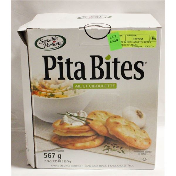 NEW W BOX 567G PITA BITES GARLIC N CHIVE