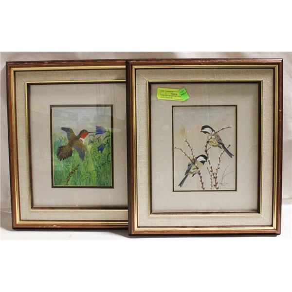 2 EDGAR T JONES ART WORK 2 SIZES WITH PAPER ON