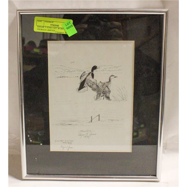 EDGAR T JONES ART WORK PAPER ON BACK LIMITED