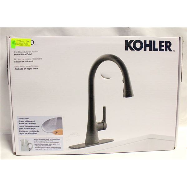 KOHLER PULL-DOWN KITCHEN FAUCET MATTE BLACK FINISH