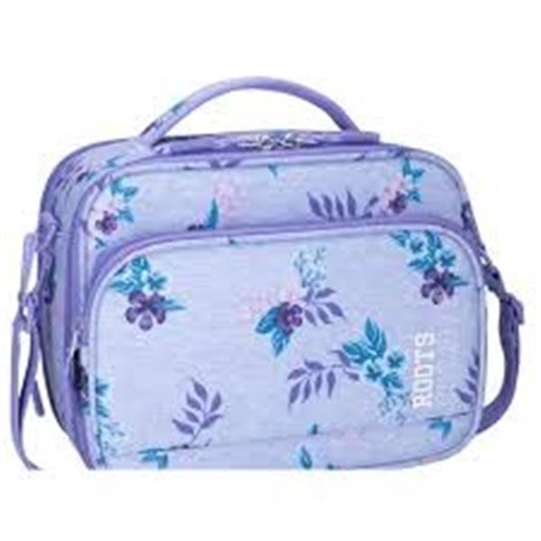 NEW ROOTS PURPLE FLOWER LUNCH BAG