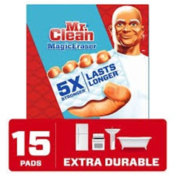NEW W BOX MR CLEAN 15 PADS MAGIC ERASERS