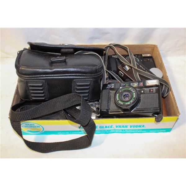 LOT OF VARIOUS VINTAGE CAMERAS WITH FILM