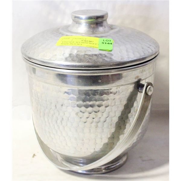 VINTAGE ALUMINUM ICE BUCKET MADE IN ITALY