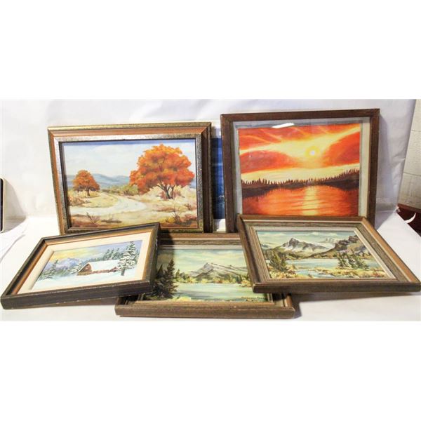 LOT OF VARIOUS STYLE PAINTINGS LOCAL ARTISTS