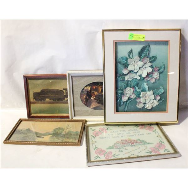 LOT OF VARIOUS STYLE PAINTINGS LOCAL ARTISTS