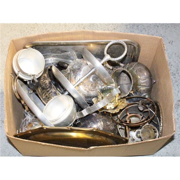 ESTATE LOT OF VINTAGE SILVER PLATED COPPER