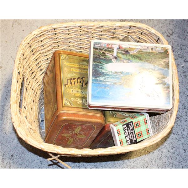 LOT OF VARIOUS VINTAGE TINS