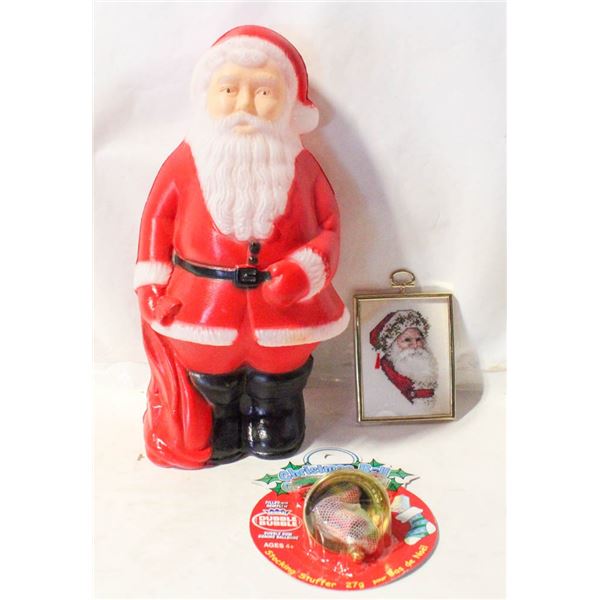 14 INCH TALL BLOW MOLD SANTA + SEALED
