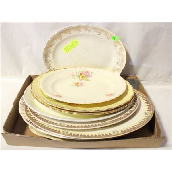 LOT OF VARIOUS VINTAGE PORCELION SERVING TRAYS