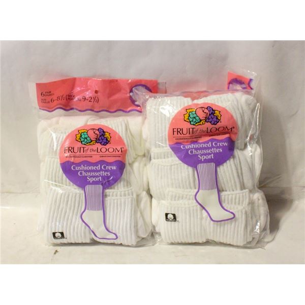 NEW 12 PAIR WOMEN'S FRUIT LOOM