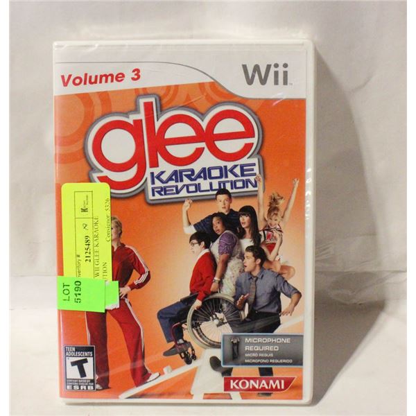 SEALED WII GLEE KARAOKE REVOLUTION