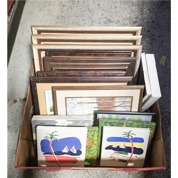 LOT OF FLOWER SCENE PAINTINGS CANVAS LOCAL