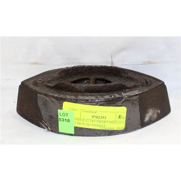 ANTIQUE #2 JAS SMART MFG CO LTD SAD IRON NO HANDLE