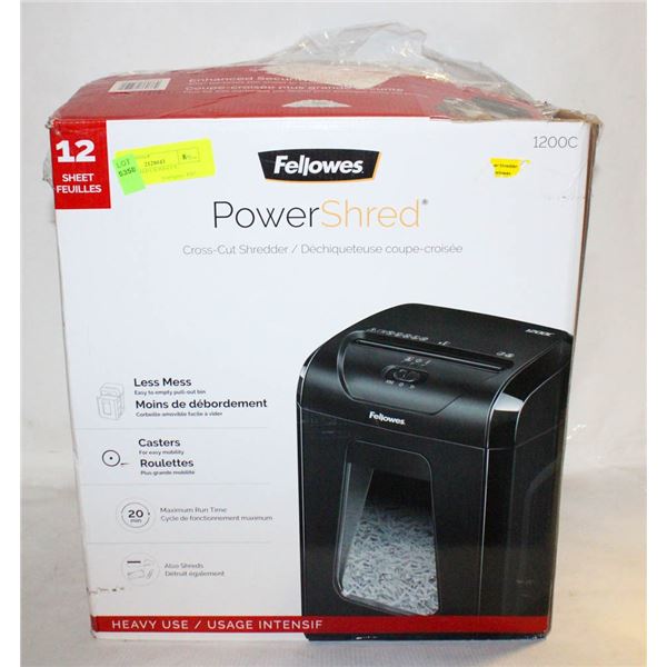 POWER SHRED CROSS-CUT SHREDDER