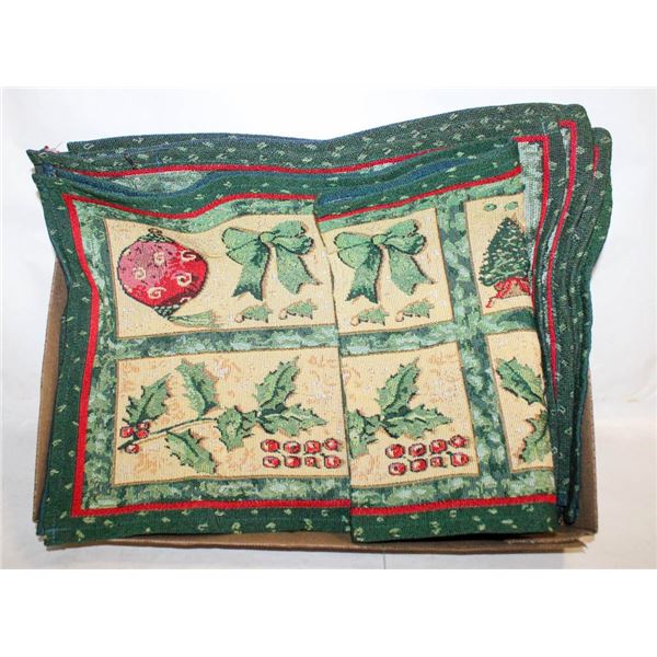 LOT OF NINE PLACEMEATS AND ONE MATCHING