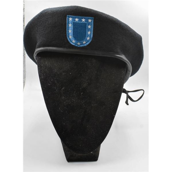 USA 100% WOOL BERET W/ ARMY BLUE FLASH