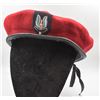 Image 1 : BRITISH ARMY FORCES RED BERET W/SAS PATCH