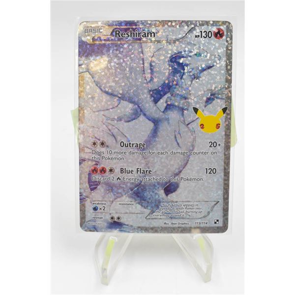 RESHIRAM 113/114 FULL ART CELEBRATIONS