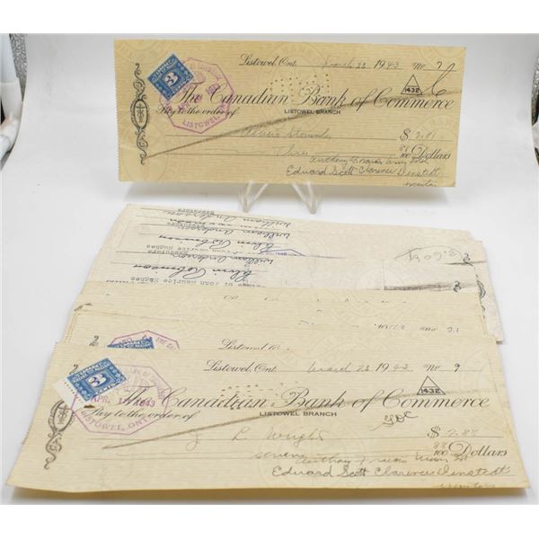 1940'S 25 CANADA REVENUE 10 WITH STAMPS