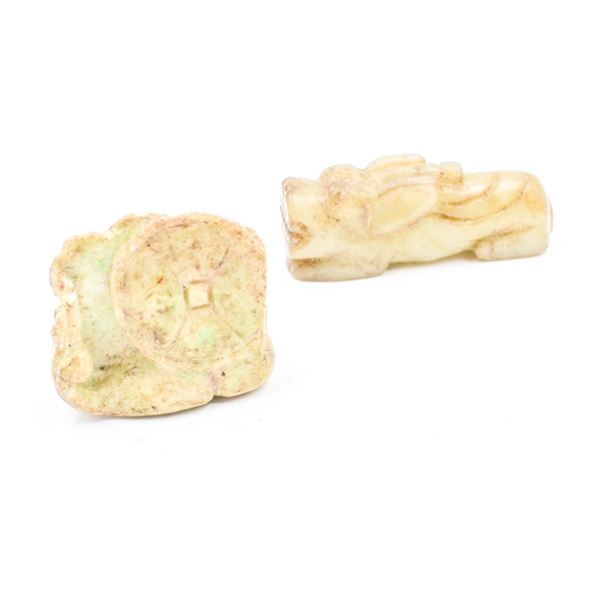 CHINESE CARVED JADE DRAGONS