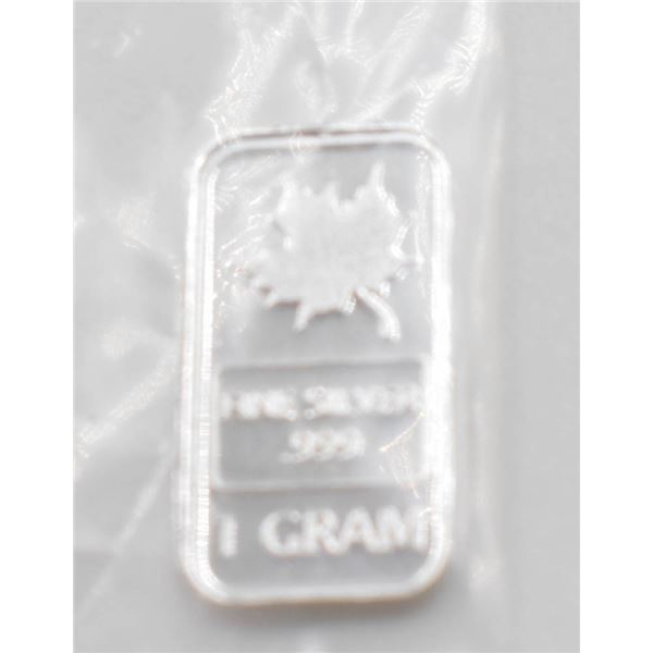 1 GRAM SILVER MAPLE BAR
